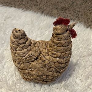 50% off w like Wicker Rattan wrap Chicken Hen Farmhouse Decor Rooster unique